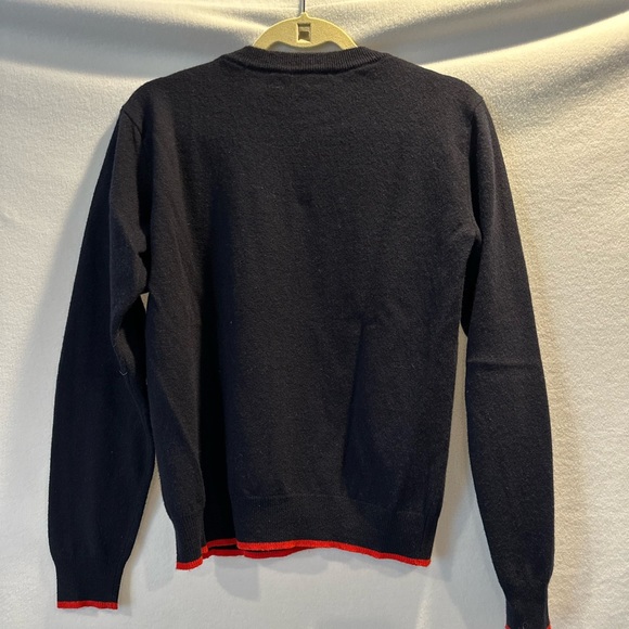 Stella McCartney size Medium wool crewneck sweater. Navy and orange - Picture 6 of 9